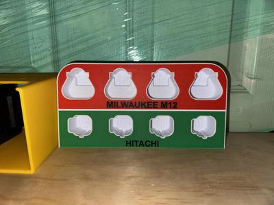 Milwaukee M12 & Hitachi Battery Holder