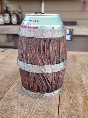 Wood Barrel Can Koozie / Pen Holder