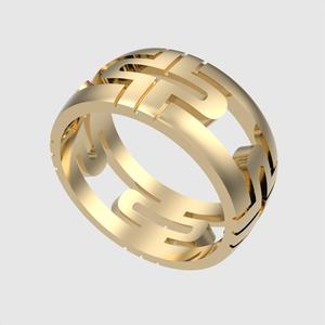 Geometric Cutout Ring 3D print