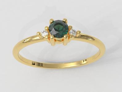 Round Gemstone Classic Ring