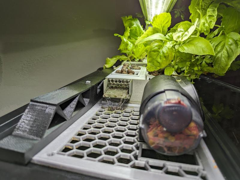 Aquaponics setup for Aqueon 72 bow front