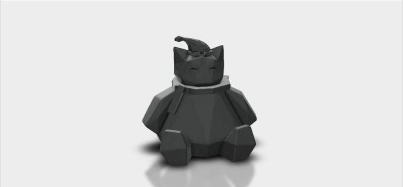 Low poly snorlax holiday edition