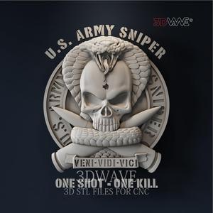US ARMY SNIPER 3d stl files for CNC
