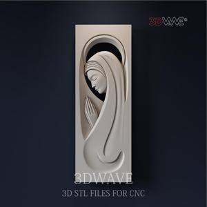 VIRGIN MARY  3d stl file for CNC