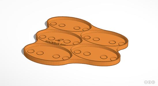 60x35mm Movement Tray (5 miniatures grouped)