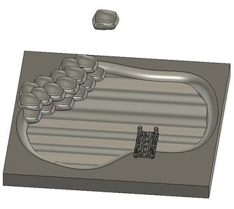 Small pond for terrain (plus a single stone)