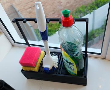 Modular kitchen sink caddy [REVISED] (cadquery parametric)