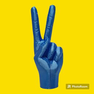 Peace hand gesture