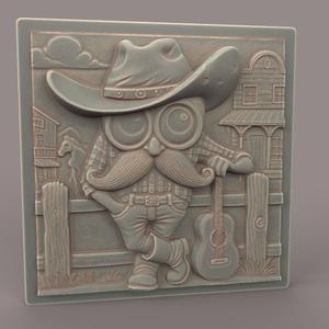 Covboy Bas-Relief Figures - STL File-3