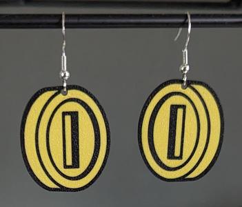 Super Mario Coin Earrings