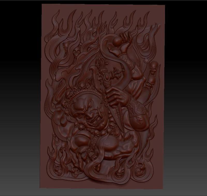TIBETAN BUDDHA RELIEF MODEL FOR CNC