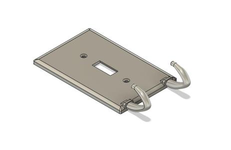 Light Switch Key Holder Single (dualhook)