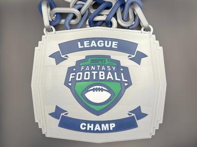 Fantasy Football League Champ Oversized Necklace