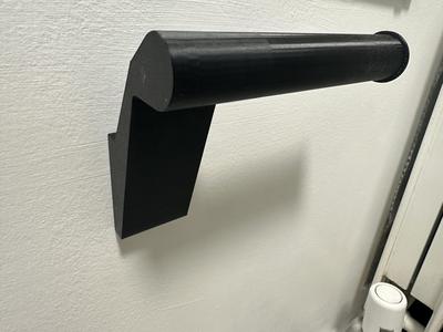Toilet roll holder - wall mounted - right - no visible screws
