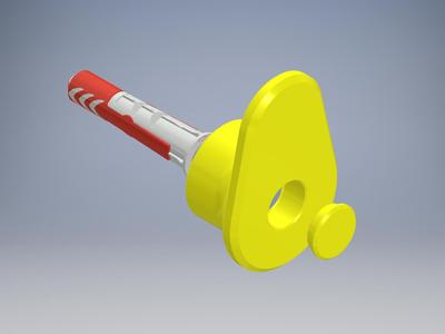 hook / Wandhaken mit Verschlussstopfen