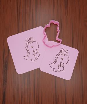Easter Stencil #53 "Dino Easter".