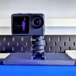 Cold Shoe Mount with compact Ball Joint with threaded rod for small camera (action cam or webcam)