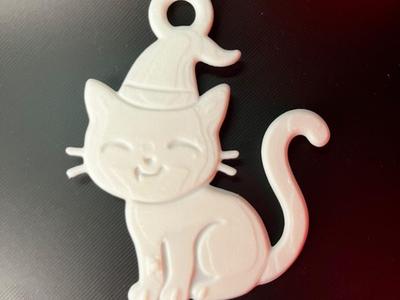 Halloween Cat Ornament – Witch Hat Decoration