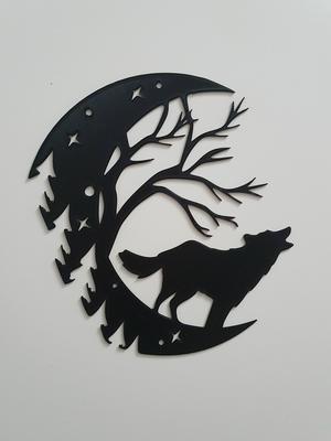 Wolf Moon Wall Decor