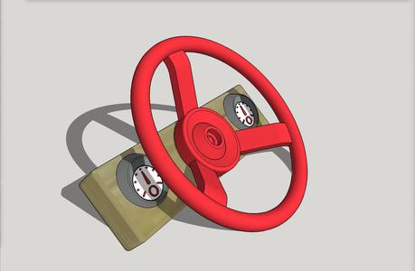 Speedometer and Tachometer for Toy Steering Wheel for Kids / Grandkids