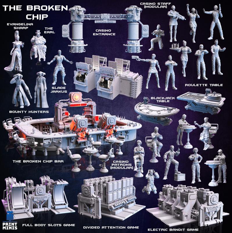 The Broken Chip Collection - drink away your troubles and gamble all your coins!