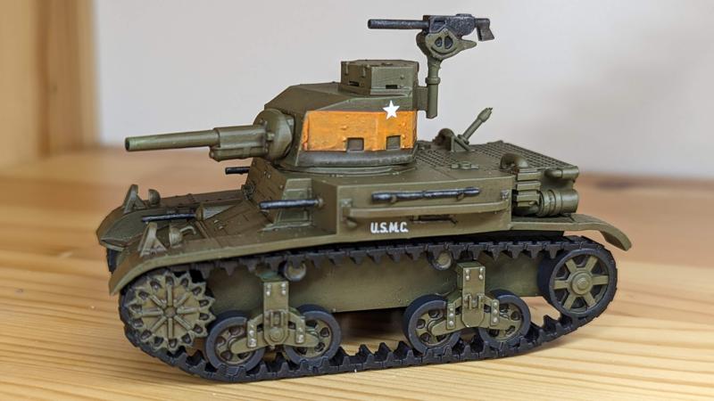 Stuart M3A1 (M3L) with sponson gun (US, WW2, Lend-Lease)
