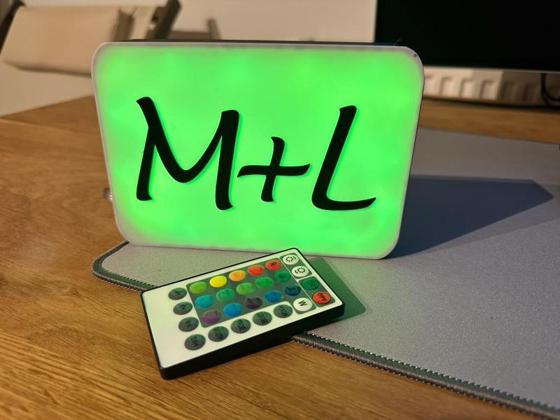 LED Light Box Sign custom text