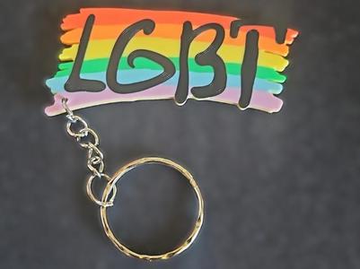 LGBT LGTB Flag Keychain