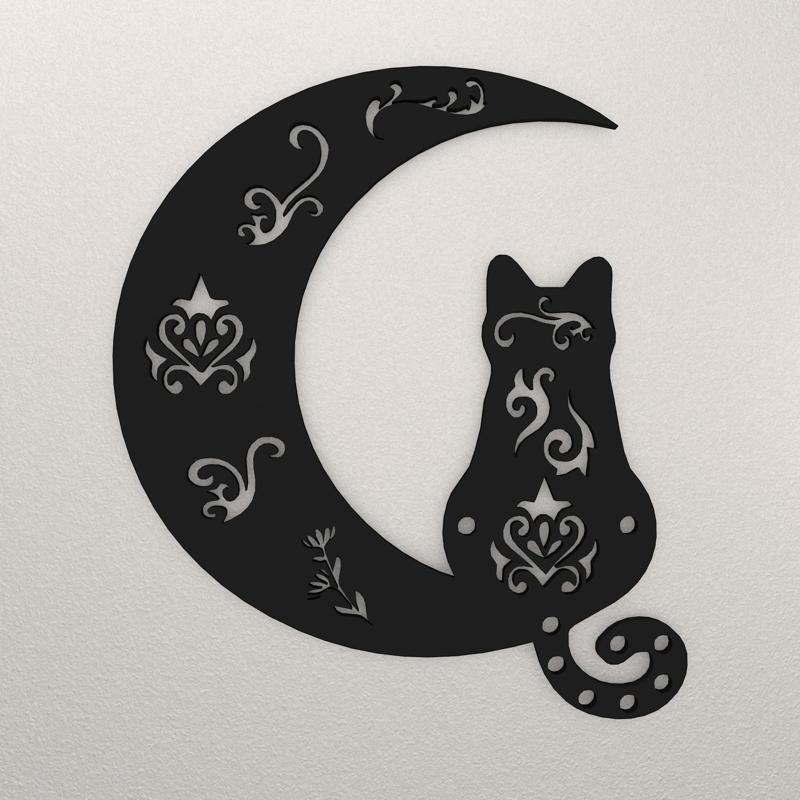 Moon Cat Wall Decoration WASAM4