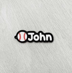 Baseball name tag - John