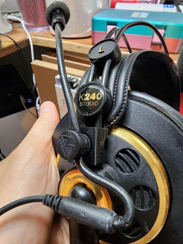 AKG K240 Mod Mic no adhesive clip