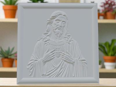 Jesus Frame 3D Model Bust