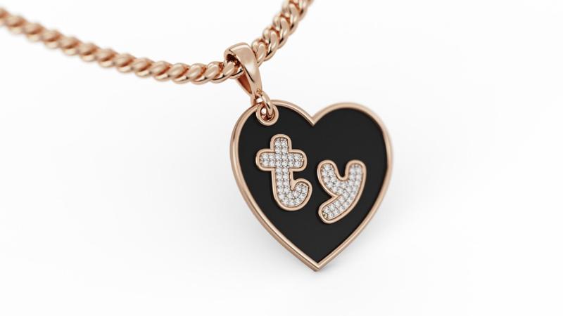 Thank you Diamond  Heart Pendant