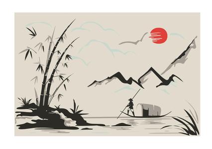 The Man On Water - Color Change Painting