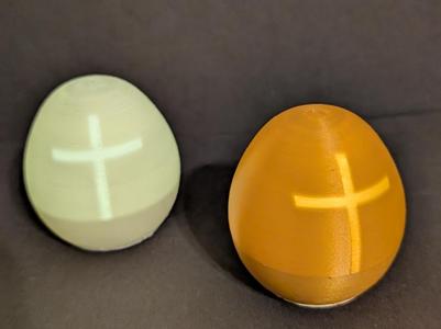Easter Egg - Cross Religious Egg - Tea Light
