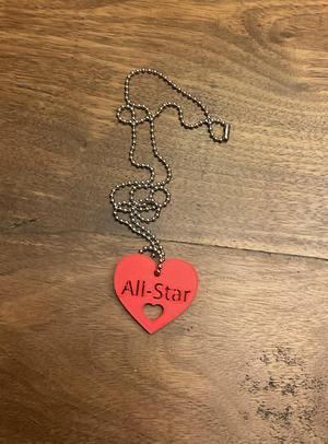 All-Star heart for backpack/necklace/keychain