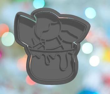 Artist Pot With Brushes Cookie Cutter