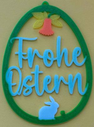Osterdekoration "Frohe Ostern"