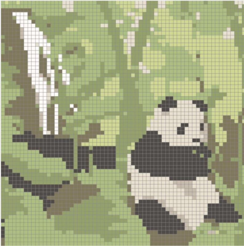 Panda pixe puzzle