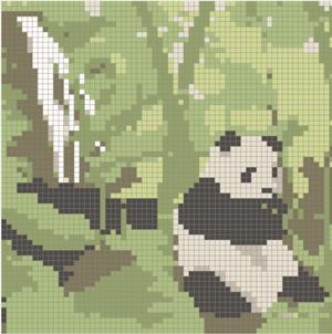 Panda pixe puzzle