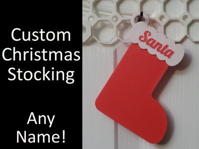 Customizable Christmas Stocking Ornament