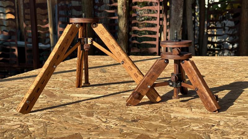 Foldable Wooden Tripod for Mobile and DSLR