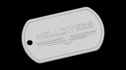 Helldivers Dog Tag Keychain v1