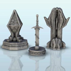 Set of totems - Medieval scenery terrain wargame