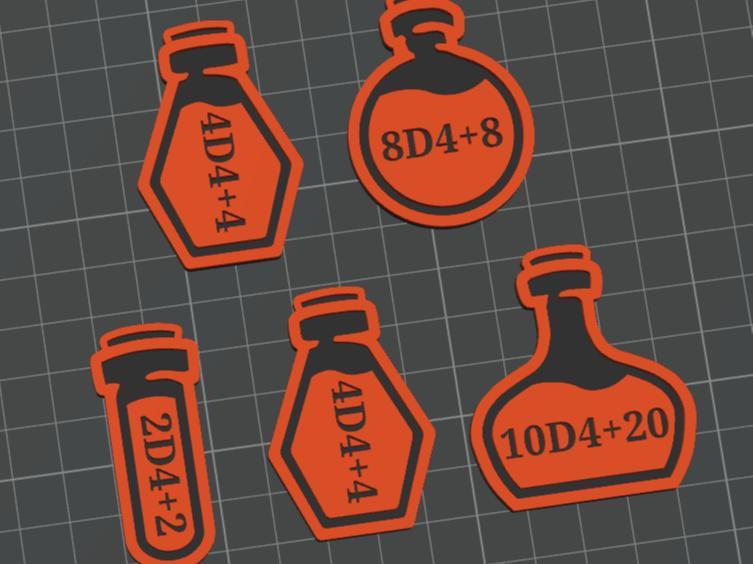 Health potions for DND