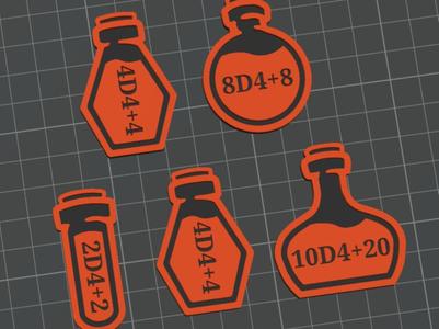 Health potions for DND