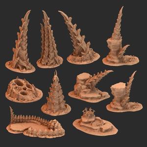 Fukai Scatter Terrain 31~40 - Chaotic Alien Hive for Grimdark tabletop wargaming