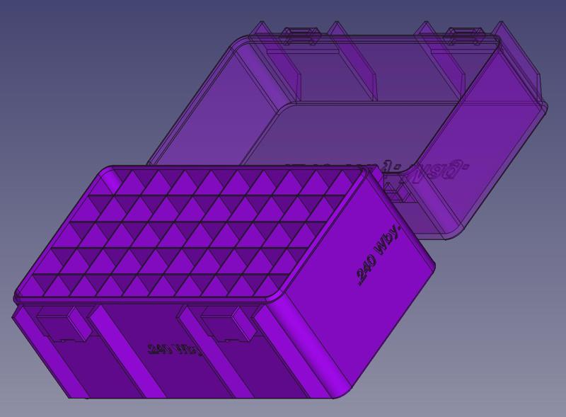 .240 Weatherby Magnum, Double Latch Modular Ammo Box