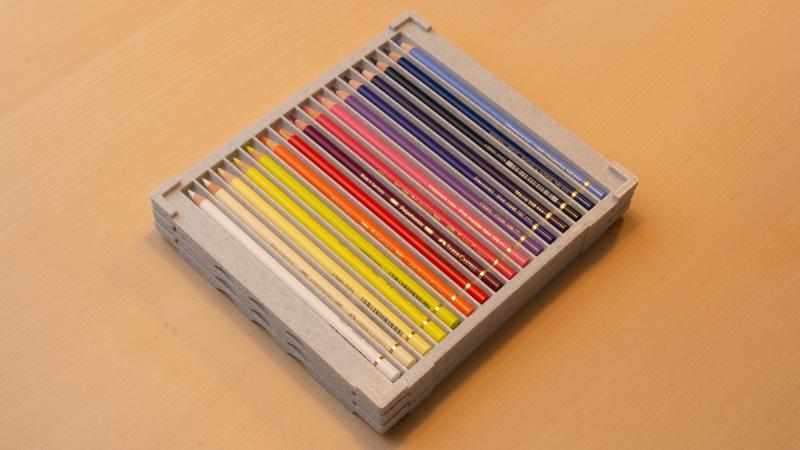 Stackable crayon holder