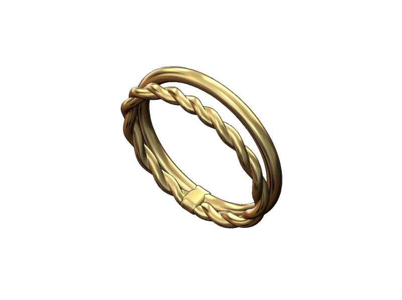 Rope and wire stacker band US sizes 5to10 3D print model